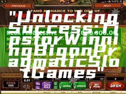 "Unlocking Success: Tips for Winning Big on Pragmatic Slot Games"